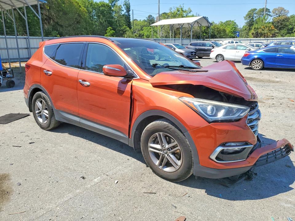 2017 Hyundai Santa fe VIN 5XYZU3LB4HG498493 COPART salvage auction — FRONT END, Ga - Cert Of Title-Salvage, sold $2,200 on 2026-07-13 (photo 4)