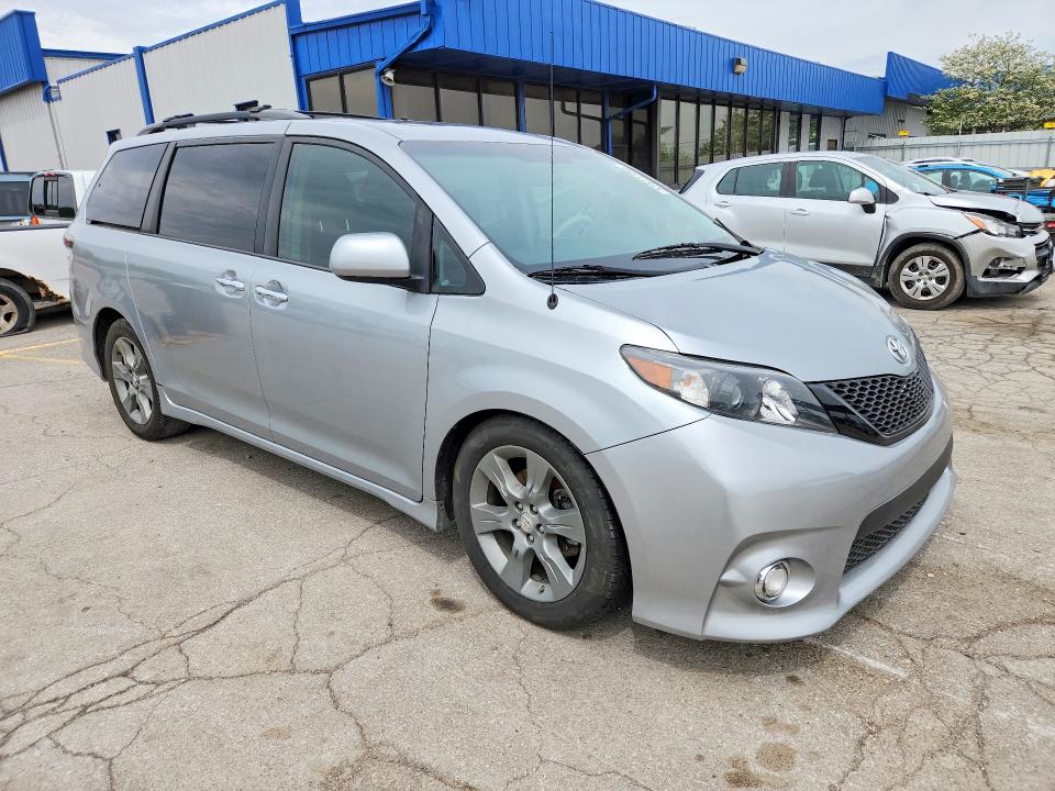 2014 Toyota Sienna VIN 5TDXK3DC6ES502773 COPART salvage auction — FRONT END, Wv - Salvage Certificate, sold $2,200 on 2026-07-13 (photo 4)