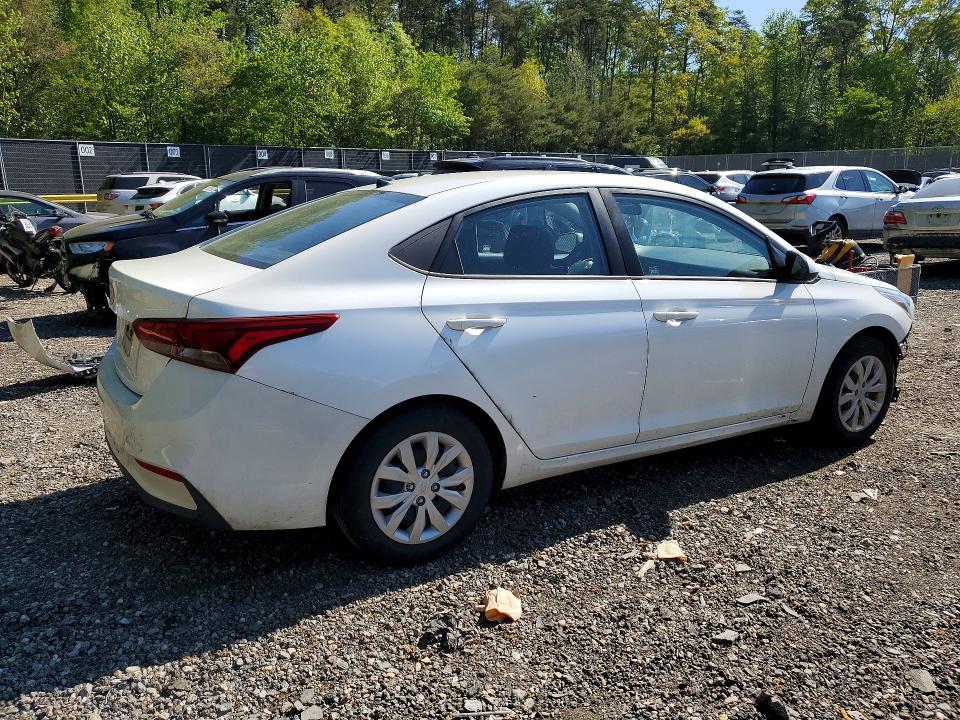 2020 Hyundai Accent VIN 3KPC24A62LE113395 COPART salvage auction — FRONT END, Md - Cert Of Salvage > 75% Damage, sold $2,000 on 2026-07-10 (photo 3)