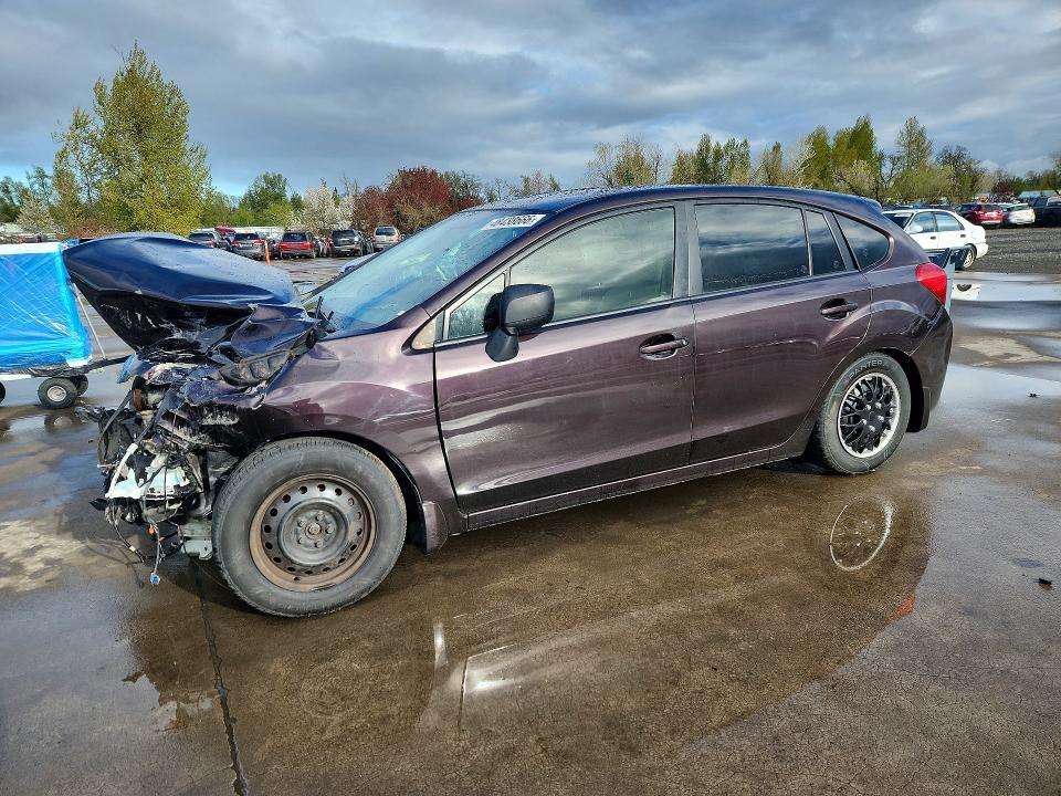 2013 Subaru Impreza VIN JF1GPAA68DH820584 COPART salvage auction — FRONT END, Or - Salvage Title Certificate, sold $350 on 2026-07-27 (photo 1)