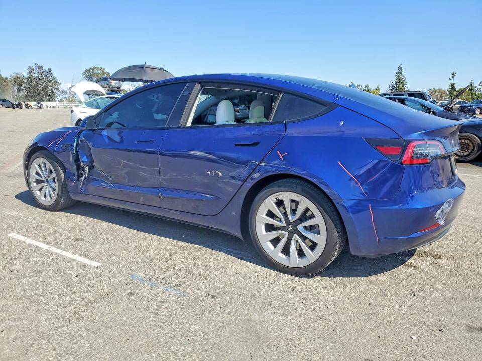 2022 Tesla Model 3 VIN 5YJ3E1EA5NF356247 COPART salvage auction — SIDE, Ca - Salvage Certificate, sold $7,900 on 2026-07-30 (photo 2)