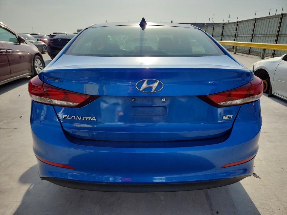 2017 Hyundai Elantra VIN KMHD74LF1HU078971 COPART salvage auction — UNDERCARRIAGE, Tx - Salvage Vehicle Title, sold $2,550 on 2026-07-14 (photo 6)