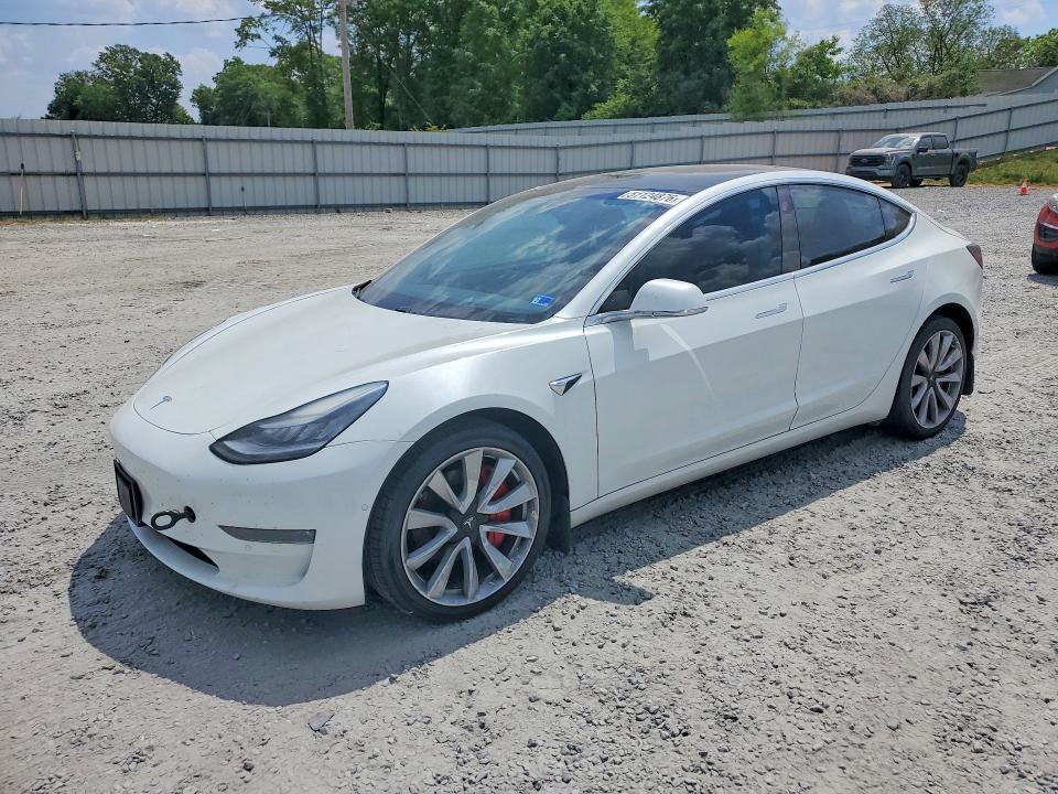 2020 Tesla Model 3 VIN 5YJ3E1EB6LF651220 COPART salvage auction — FRONT END, NC - SALVAGE CERTIFICATE OF TITLE, sold $1,900 on 2026-07-29 (photo 1)