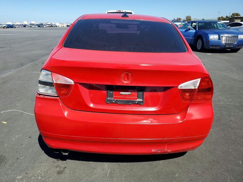 2006 BMW 3 series VIN WBAVB13526KR63862 COPART salvage auction — REAR END, CA - SALVAGE CERTIFICATE, sold $375 on 2026-07-08 (photo 6)