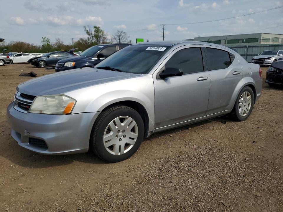 2014 Dodge Avenger VIN 1C3CDZABXEN173805 COPART salvage auction — HAIL, Il - Salvage Certificate, sold $375 on 2026-07-10 (photo 1)