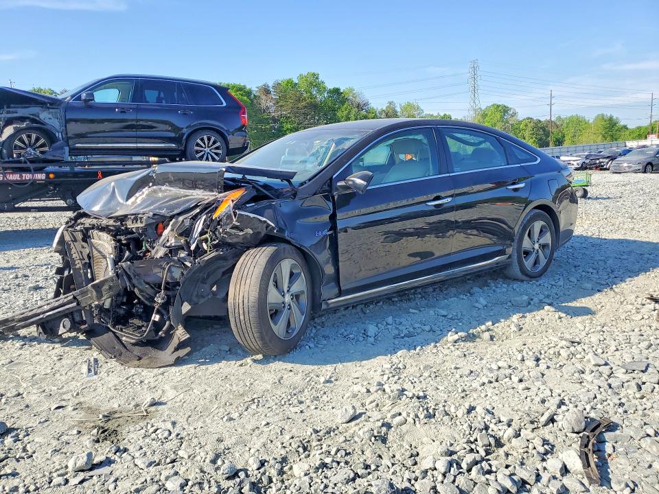 2016 Hyundai Sonata VIN KMHE34L12GA018069 COPART salvage auction — FRONT END, Nc - Salvage Certificate Of Title, sold $500 on 2026-07-08 (photo 1)