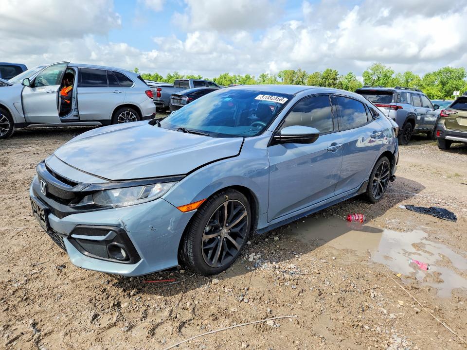 2021 Honda Civic VIN SHHFK7H40MU229451 COPART salvage auction — SIDE, Tx - Salvage Vehicle Title, sold $3,000 on 2026-07-17 (photo 1)