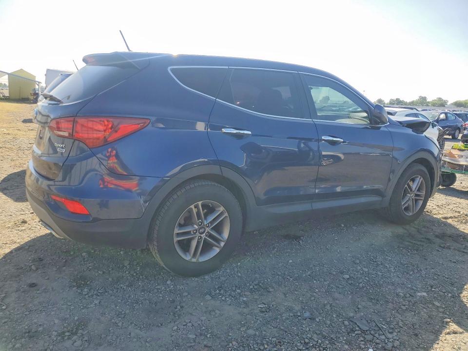 2018 Hyundai Santa fe VIN 5XYZTDLB3JG552350 COPART salvage auction — FRONT END, CA - SALVAGE CERTIFICATE, sold $1,800 on 2026-07-28 (photo 3)
