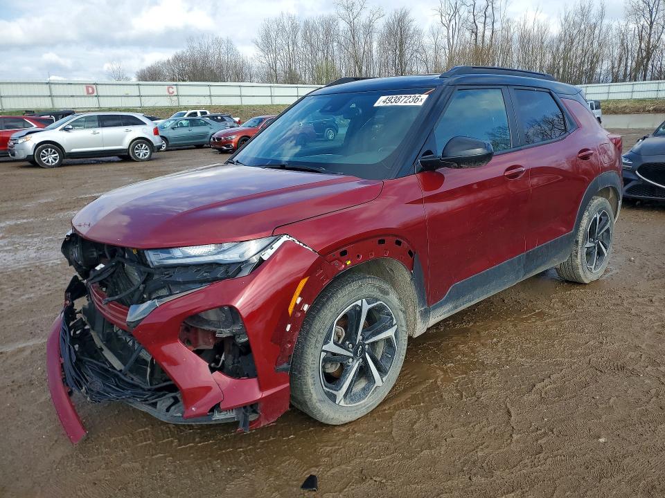 2022 Chevrolet Trailblazer VIN KL79MTSL9NB077334 COPART salvage auction — FRONT END, MI - CERTIFICATE OF TITLE, sold $2,350 on 2026-07-22 (photo 1)