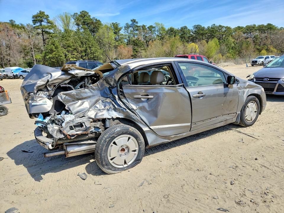 2006 Honda Civic VIN JHMFA36276S022350 COPART salvage auction — REAR END, Md - Cert Of Salvage > 75% Damage, sold $250 on 2026-07-07 (photo 3)