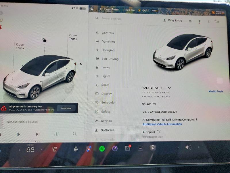 2024 Tesla Model y VIN 7SAYGAEE0RF986107 COPART salvage auction — REAR END, Wa - Bill Of Sale, sold $13,200 on 2026-07-02 (photo 9)