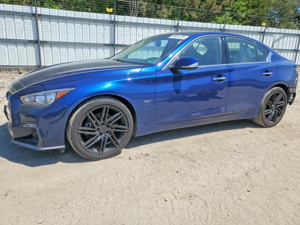 2019 Infiniti Q50 VIN JN1EV7AR2KM592349 COPART salvage auction — REAR END, Va - Cert Of Title - Salvage, sold $175 on 2026-07-21 (photo 1)