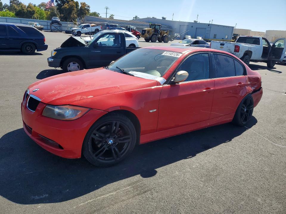 2006 BMW 3 series VIN WBAVB13526KR63862 COPART salvage auction — REAR END, CA - SALVAGE CERTIFICATE, sold $375 on 2026-07-08 (photo 1)