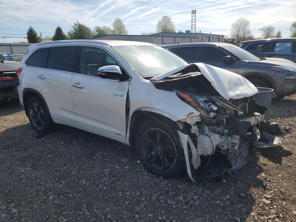 2019 Toyota Highlander hybrid VIN 5TDDGRFH4KS075752 COPART salvage auction — FRONT END, Md - Cert Of Salvage > 75% Damage, sold $3,850 on 2026-07-13 (photo 4)
