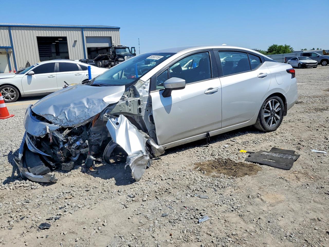 2025 Nissan Versa VIN 3N1CN8EV9SL870260 COPART salvage auction — Front End, KY - CERT OF TITLE-SALVAGE, sold $950 on 2026-07-09 (photo 1)