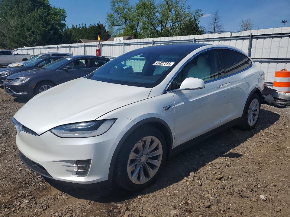 2020 Tesla Model x VIN 5YJXCAE20LF270115 COPART salvage auction — REAR END, Md - Cert Of Salvage > 75% Damage, sold $16,600 on 2026-07-06 (photo 1)