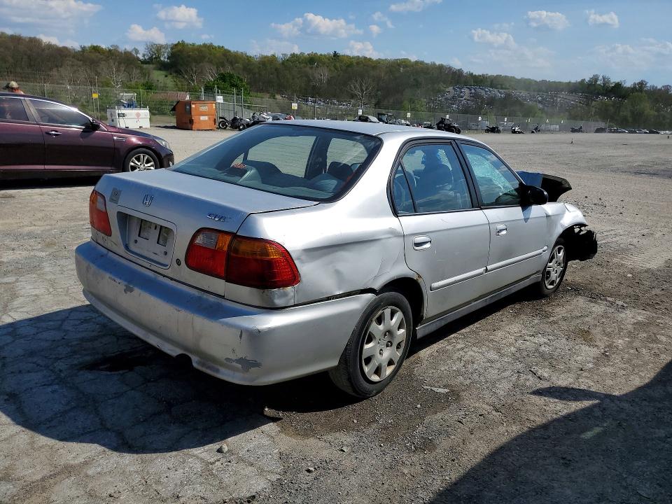 1999 Honda Civic VIN 2HGEJ6615XH563252 COPART salvage auction — FRONT END, PA - CERTIFICATE OF SALVAGE, sold $350 on 2026-07-02 (photo 3)