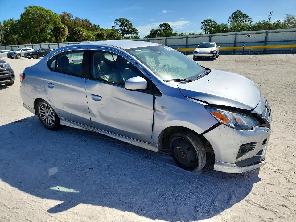 2021 Mitsubishi Mirage VIN ML32FUFJ6MHF03723 COPART salvage auction — FRONT END, Fl - Certificate Of Destruction, sold $1,500 on 2026-07-15 (photo 4)