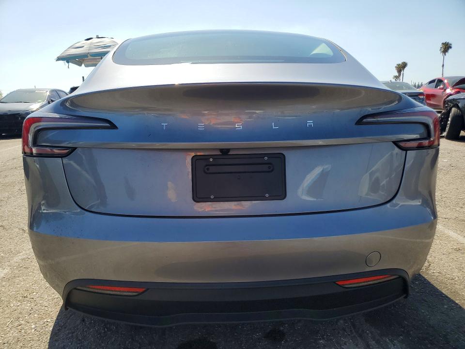 2025 Tesla Model 3 VIN 5YJ3E1EA1SF936218 COPART salvage auction — FRONT END, Ca - Salvage Certificate, sold $7,300 on 2026-07-28 (photo 6)