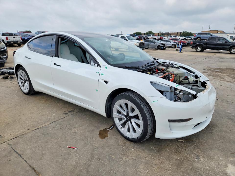 2022 Tesla Model 3 VIN 5YJ3E1EB8NF270259 COPART salvage auction — FRONT END, Tx - Certificate Of Title, sold $13,900 on 2026-07-02 (photo 4)