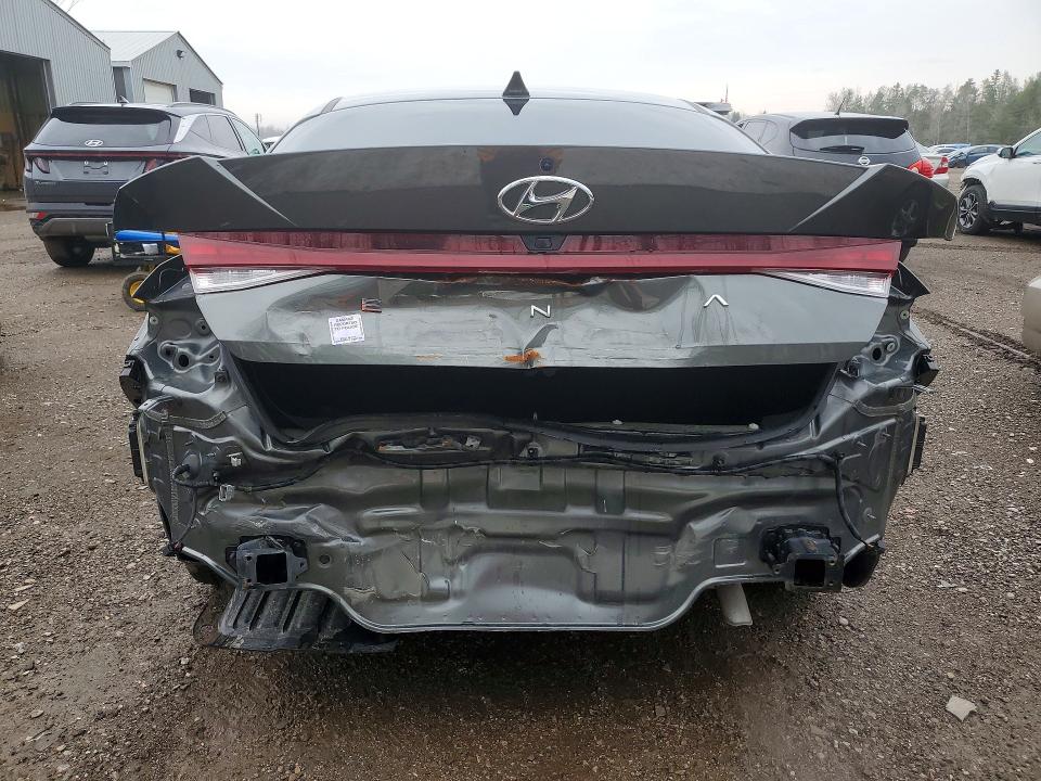 2021 Hyundai Elantra VIN KMHLN4AG7MU187684 COPART salvage auction — REAR END, Salvage Title, sold $5,100 on 2026-07-16 (photo 6)