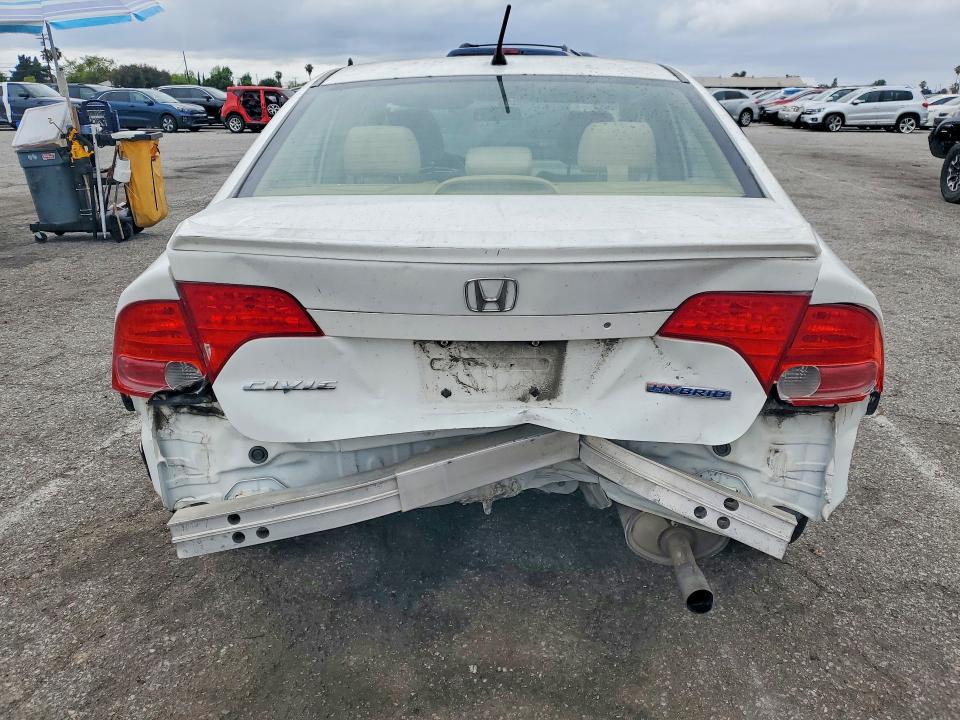 2006 Honda Civic VIN JHMFA36226S016052 COPART salvage auction — REAR END, CA - LIEN PAPERS-SALVAGE OR AC, sold $325 on 2026-07-24 (photo 6)