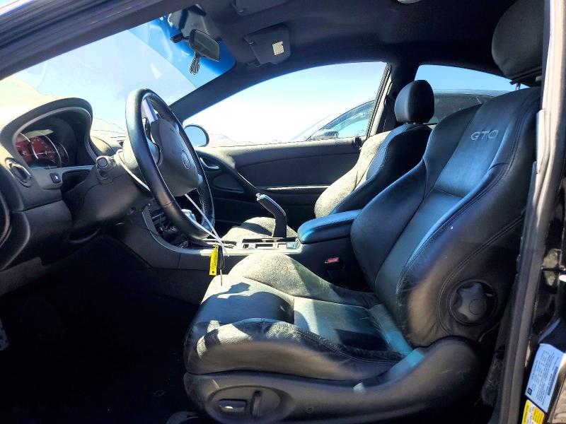2006 Pontiac Gto VIN 6G2VX12UX6L810368 COPART salvage auction — FRONT END, Nv - Salvage Title, sold $3,550 on 2026-07-13 (photo 7)