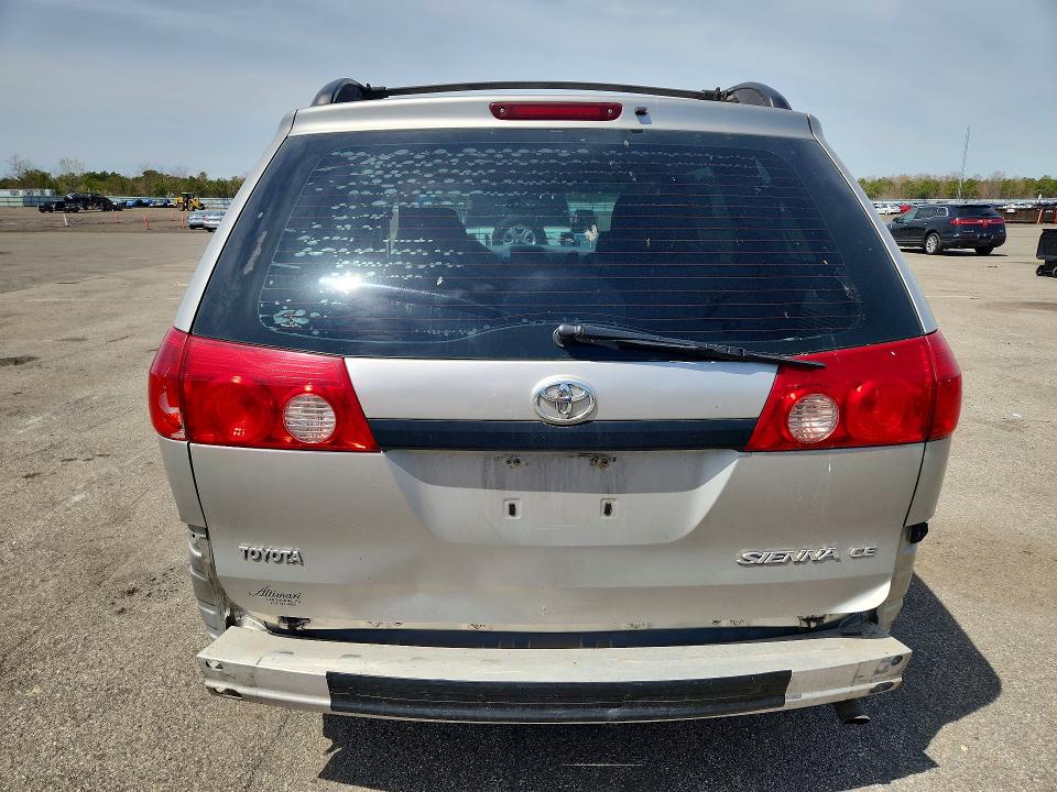 2006 Toyota Sienna VIN 5TDZA23C36S548795 COPART salvage auction — REAR END, NY - CERTIFICATE OF TITLE, sold $875 on 2026-07-29 (photo 6)