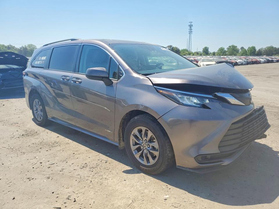 2021 Toyota Sienna VIN 5TDBSKFC6MS019865 COPART salvage auction — FRONT END, Salvage Title, sold $275 on 2026-07-29 (photo 4)
