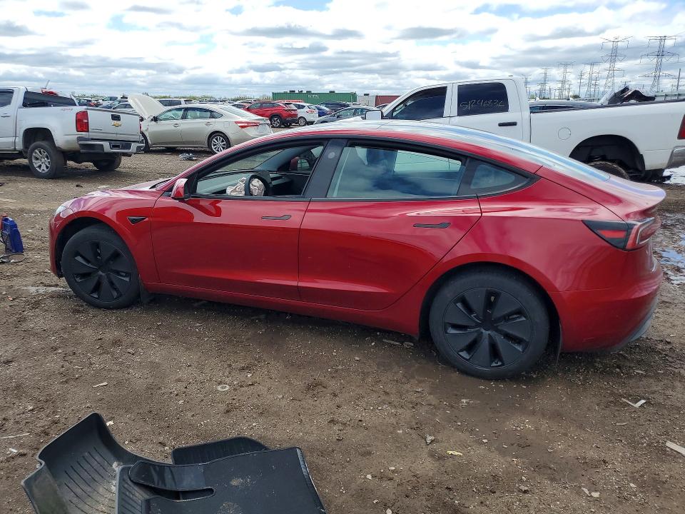 2025 Tesla Model 3 VIN 5YJ3E1EAXSF918185 COPART salvage auction — FRONT END, Il - Salvage Certificate, sold $11,600 on 2026-07-07 (photo 2)