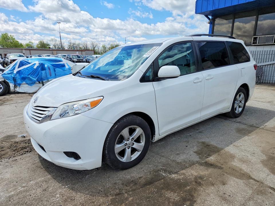 2015 Toyota Sienna VIN 5TDKK3DC1FS583628 COPART salvage auction — FRONT END, In - Cert Of Title-Salvage Title, sold $1,350 on 2026-07-20 (photo 1)