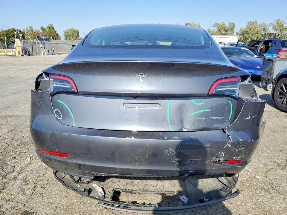2023 Tesla Model 3 VIN 5YJ3E1EB2PF678193 COPART salvage auction — REAR END, Salvage Title, sold $9,600 on 2026-07-30 (photo 6)