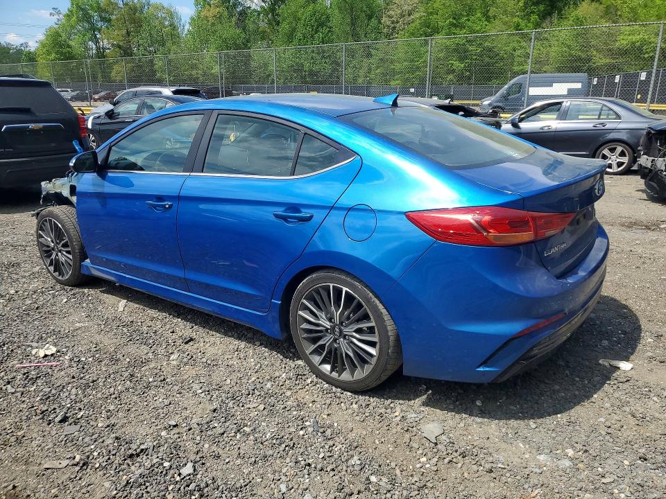 2018 Hyundai Elantra VIN KMHD04LB1JU484384 COPART salvage auction — FRONT END, Md - Cert Of Salvage > 75% Damage, sold $1,450 on 2026-07-17 (photo 2)