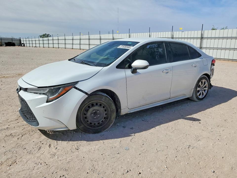2020 Toyota Corolla VIN JTDEPRAE1LJ046161 COPART salvage auction — ALL OVER, Tx - Salvage Vehicle Title, sold $3,050 on 2026-07-15 (photo 1)