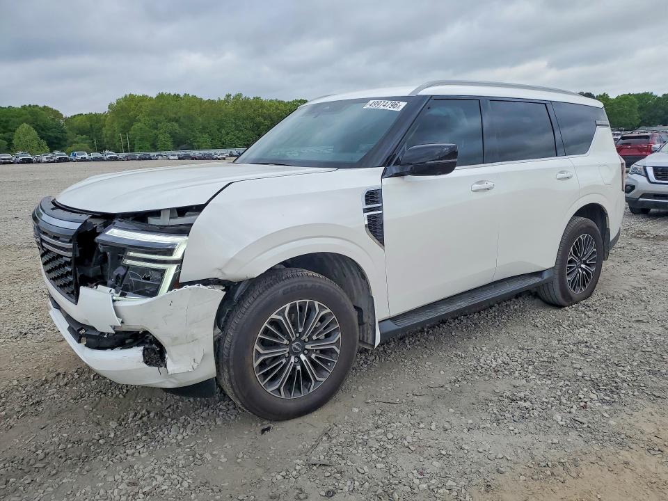 2025 Nissan Armada VIN JN8AY3BDXS9300954 COPART salvage auction — FRONT END, Salvage Title, sold $750 on 2026-07-27 (photo 1)