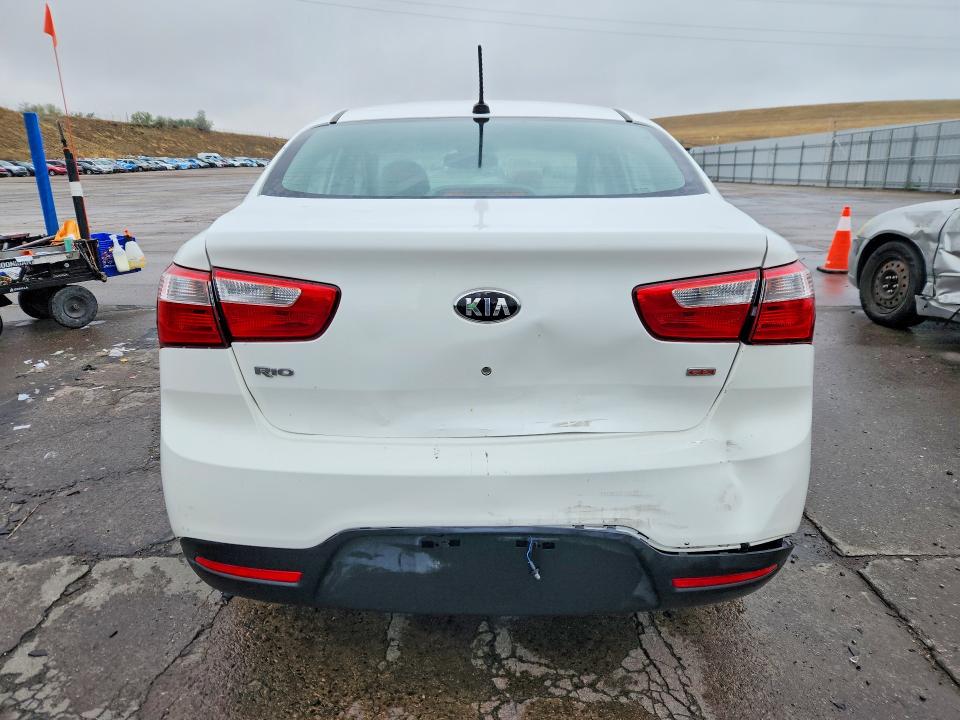 2013 Kia Rio VIN KNADM4A38D6290767 COPART salvage auction — REAR END, Wy - Dis/Dlr/Exp Only Clean Title, sold $275 on 2026-07-20 (photo 6)