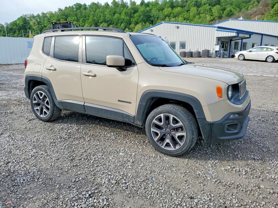 2016 Jeep Renegade VIN ZACCJBBT0GPE25946 COPART salvage auction — FRONT END, Wv - Salvage Certificate, sold $1,150 on 2026-07-09 (photo 4)