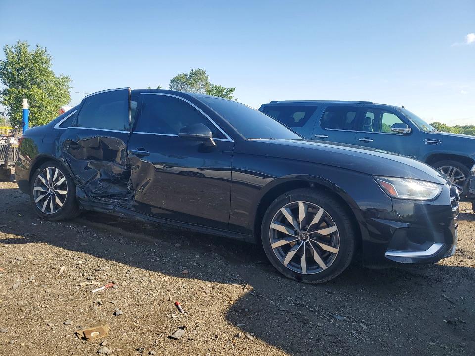 2021 Audi A4 VIN WAUBBAF44MA058712 COPART salvage auction — SIDE, Md - Cert Of Salvage > 75% Damage, sold $1,000 on 2026-07-30 (photo 4)
