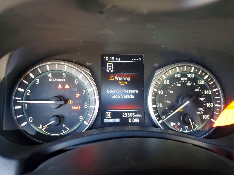 2022 Infiniti Q60 VIN JN1EV7KKXNM600753 COPART salvage auction — FRONT END, FL, sold $2,800 on 2026-07-23 (photo 9)