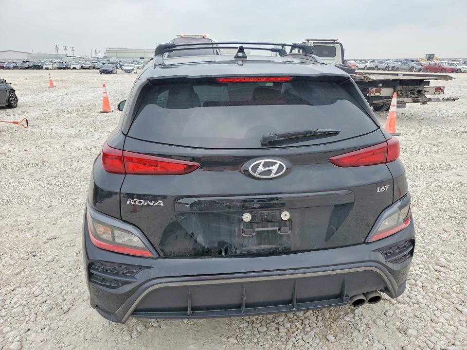 2022 Hyundai Kona VIN KM8K33A38NU868866 COPART salvage auction — FRONT END, Tx - Certificate Of Title, sold $6,000 on 2026-07-16 (photo 6)