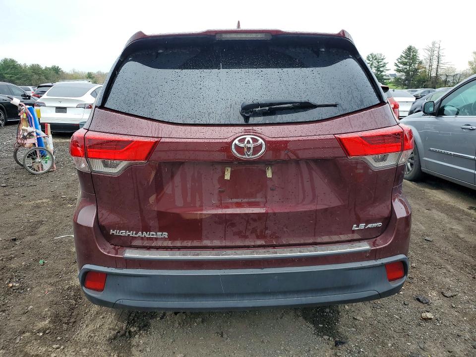 2019 Toyota Highlander VIN 5TDBZRFH1KS736090 COPART salvage auction — FRONT END, Md - Cert Of Salvage > 75% Damage, sold $4,800 on 2026-07-27 (photo 6)