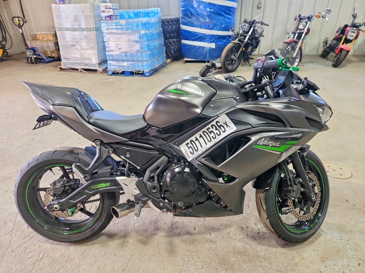 2024 Kawasaki EX650 VIN ML5EXER14RDAD6234 COPART salvage auction — Side, WV - SALVAGE CERTIFICATE, sold $1,600 on 2026-07-09 (photo 1)