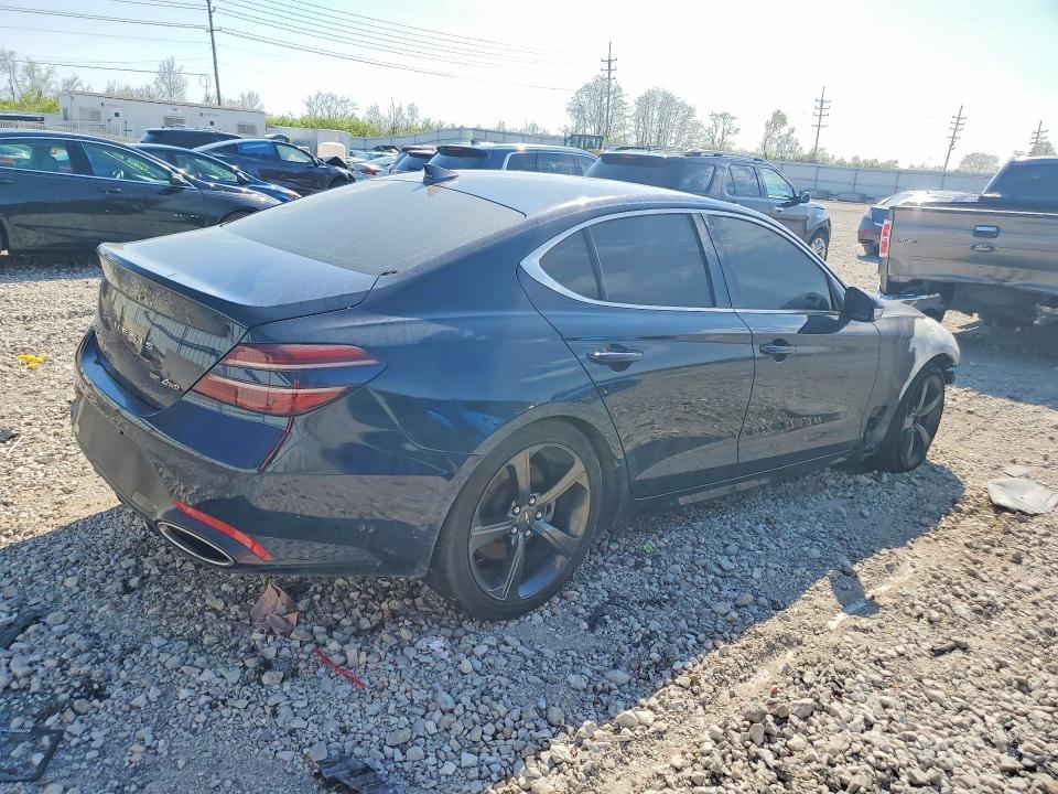 2022 Genesis G70 VIN KMTG54TE5NU081738 COPART salvage auction — BURN, MO - SALVAGE CERTIFICATE OF TITLE, sold $4,850 on 2026-07-31 (photo 3)