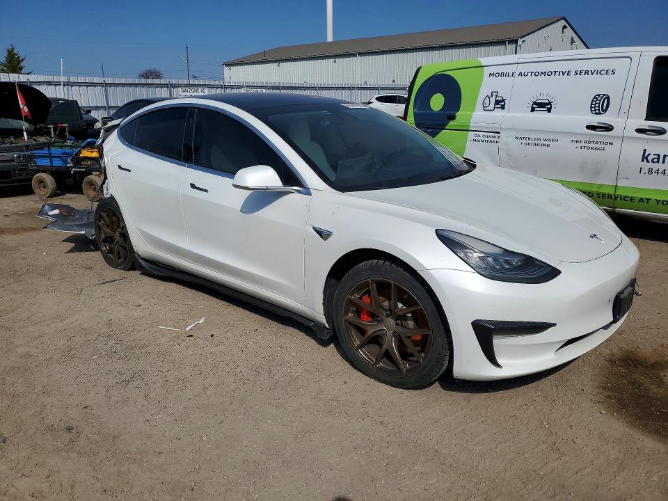 2020 Tesla Model 3 VIN 5YJ3E1EC5LF643618 COPART salvage auction — REAR END, ON - PERMIT SALVAGE, sold $4,400 on 2026-07-28 (photo 4)
