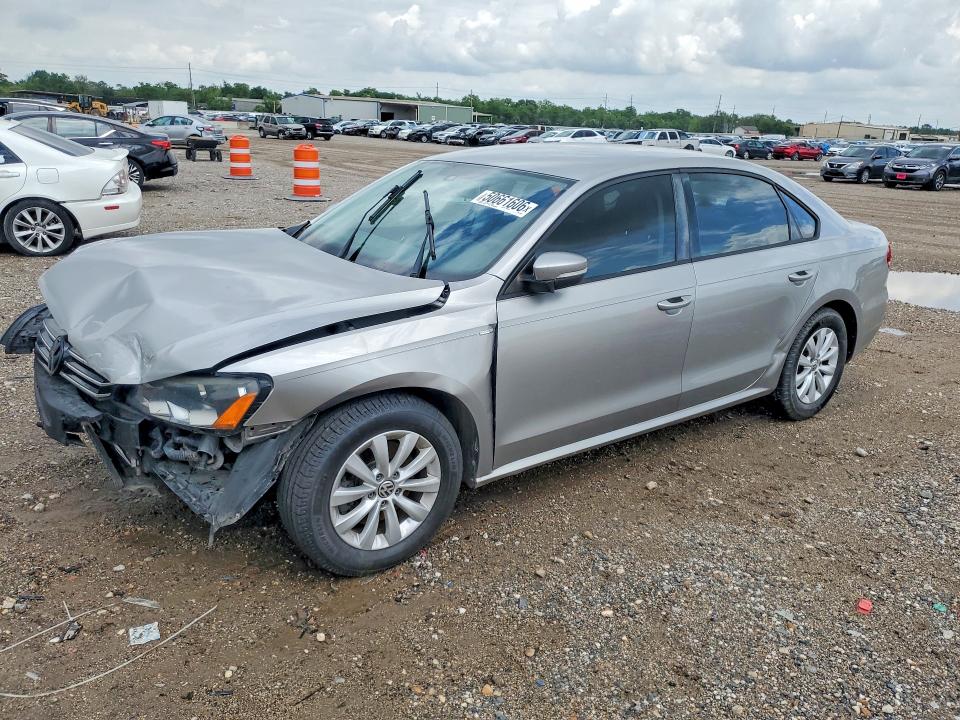 2014 Volkswagen Passat VIN 1VWAT7A33EC072908 COPART salvage auction — FRONT END, TX - SALVAGE VEHICLE TITLE, sold $650 on 2026-07-02 (photo 1)