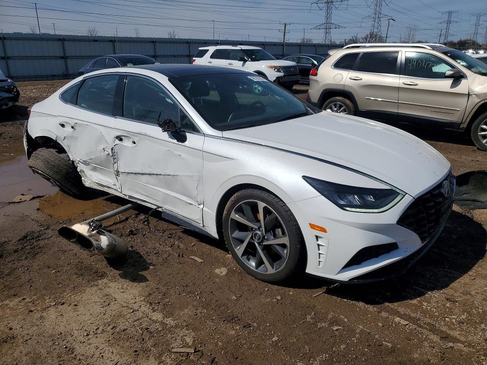 2022 Hyundai Sonata VIN KMHL44J25NA236908 COPART salvage auction — SIDE, Il - Salvage Certificate, sold $4,200 on 2026-07-07 (photo 4)