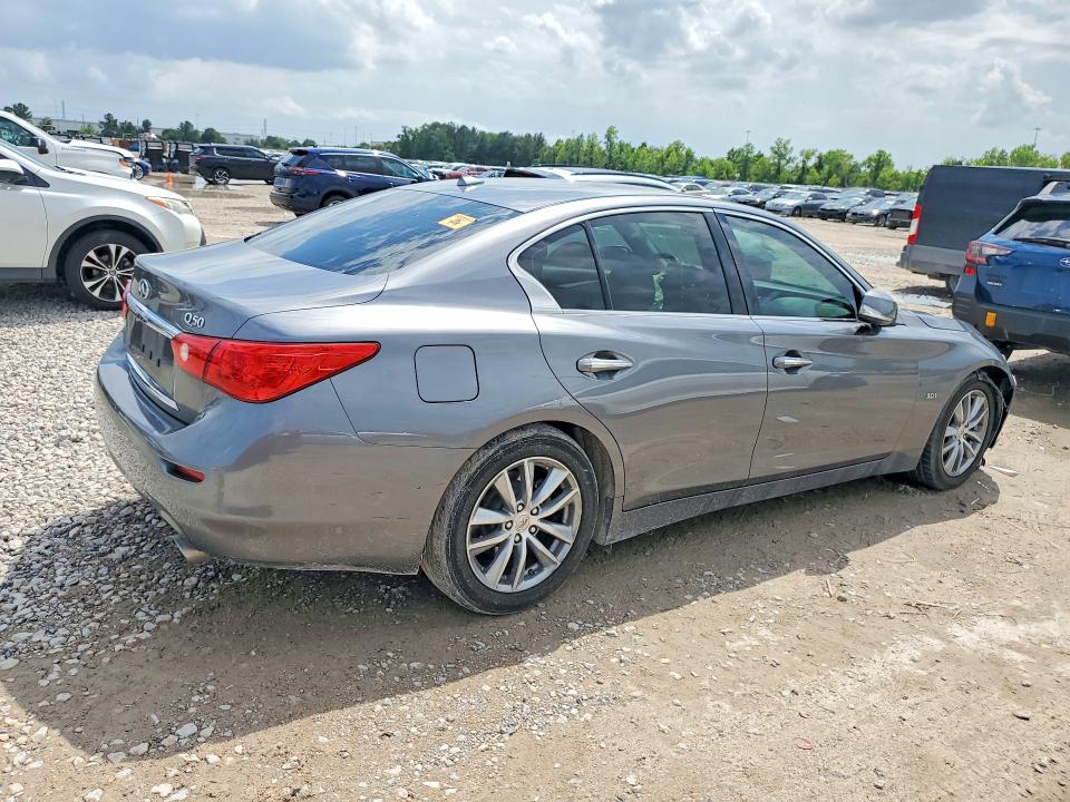 2017 Infiniti Q50 VIN JN1EV7AP4HM736636 COPART salvage auction — FRONT END, Tx - Salvage Vehicle Title, sold $200 on 2026-07-21 (photo 3)
