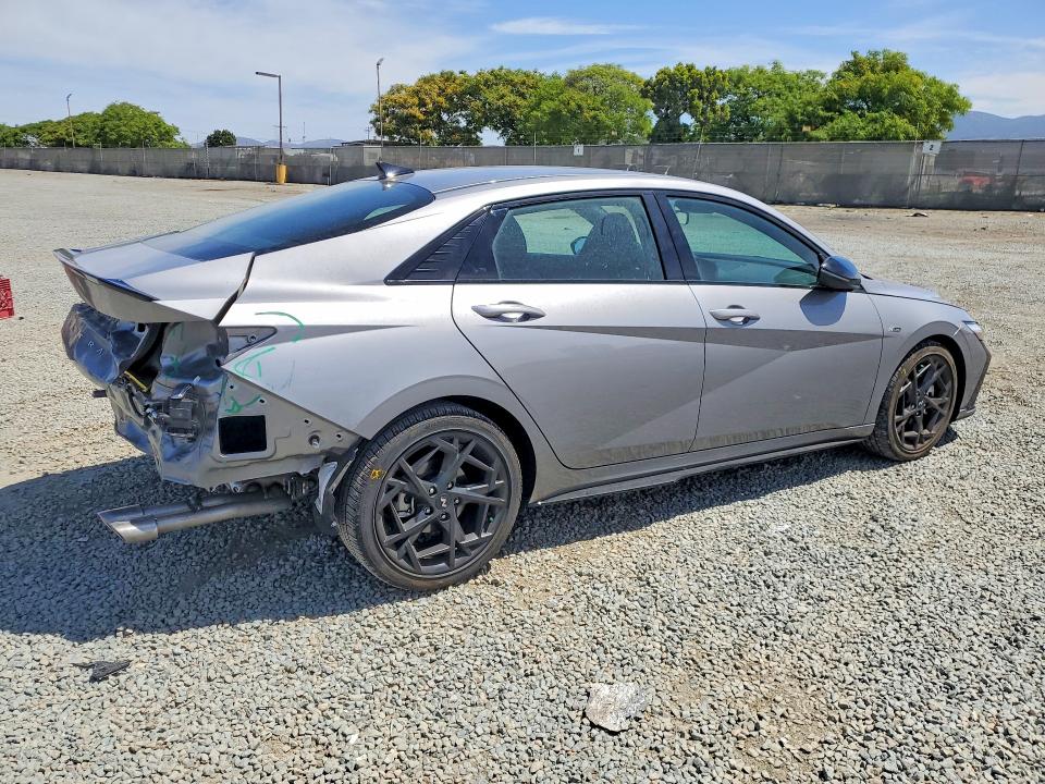2025 Hyundai Elantra VIN KMHLR4DF0SU996142 COPART salvage auction — REAR END, Ca - Salvage Certificate, sold $8,600 on 2026-07-24 (photo 3)