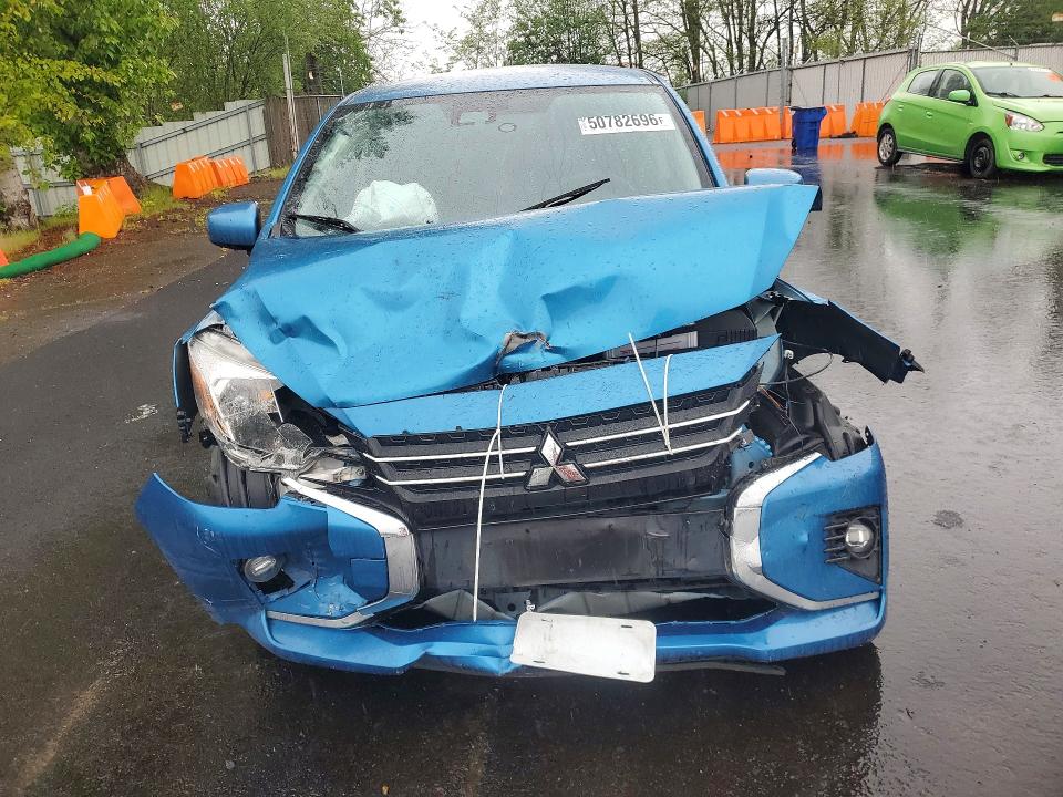 2024 Mitsubishi Mirage VIN ML32FUFJ2RHF04245 COPART salvage auction — FRONT END, Or - Salvage Title Certificate, sold $775 on 2026-07-27 (photo 5)