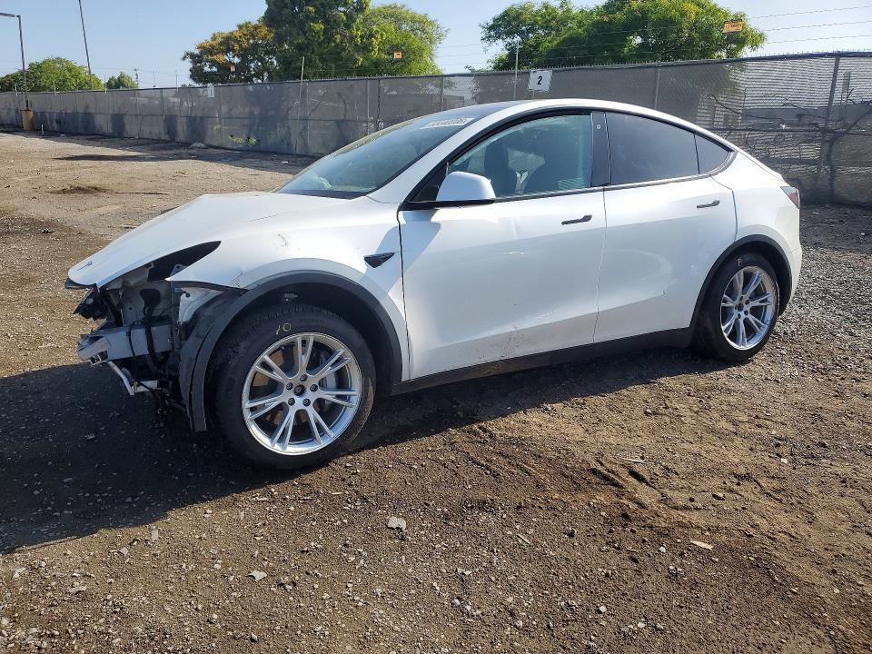 2020 Tesla Model y VIN 5YJYGDEE2LF053976 COPART salvage auction — FRONT END, Ca - Salvage Certificate, sold $3,450 on 2026-07-31 (photo 1)
